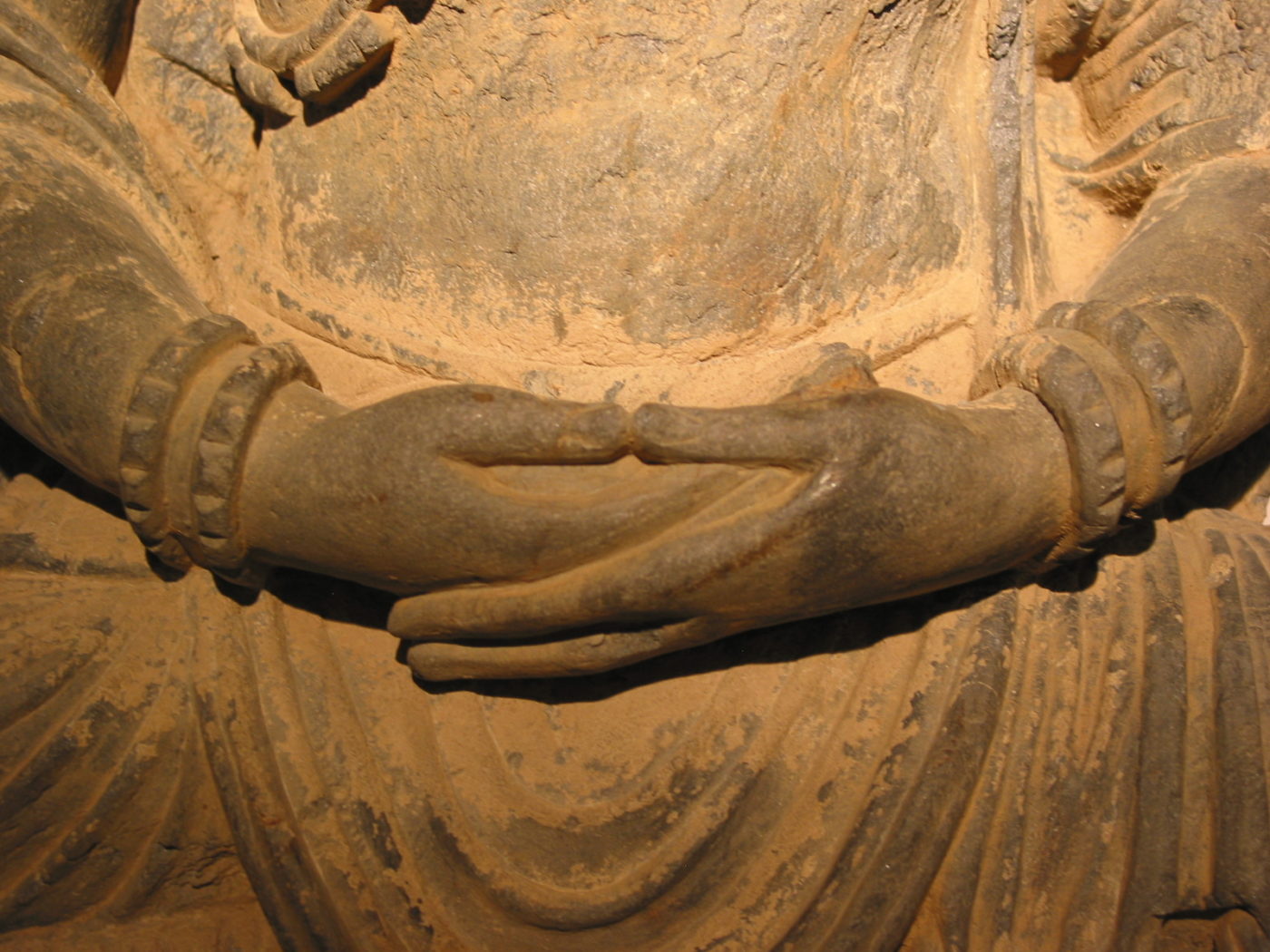 Resting hands of Buddha