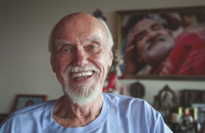 Ram Dass beaming